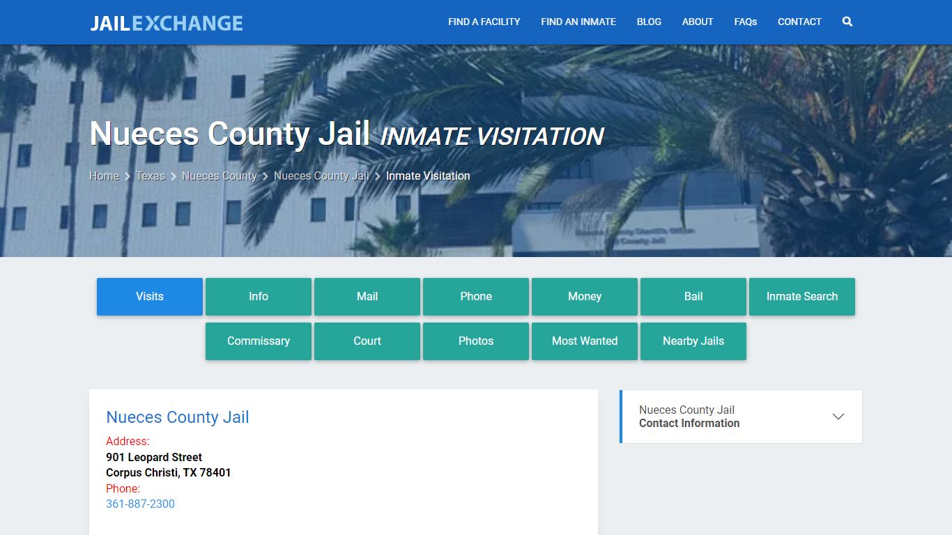 Inmate Visitation - Nueces County Jail, TX - Jail Exchange